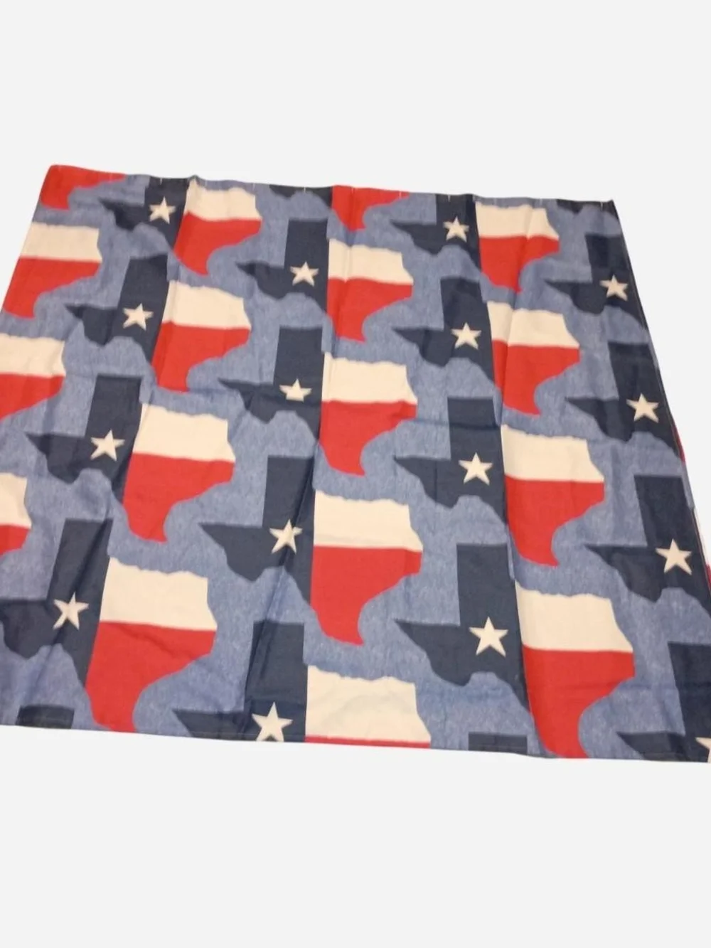 Shower Curtain Texas Flag Pattern - Red, White & Blue